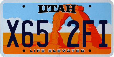 UT license plate X652FI
