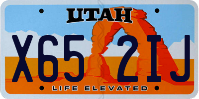 UT license plate X652IJ