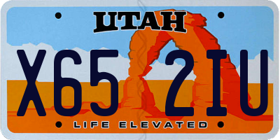 UT license plate X652IU