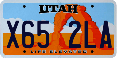 UT license plate X652LA