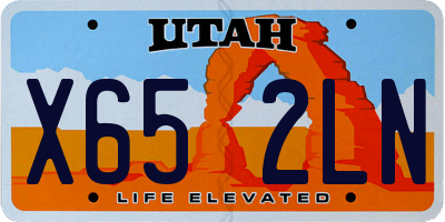 UT license plate X652LN