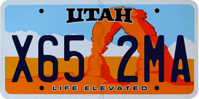 UT license plate X652MA