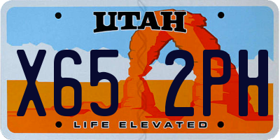 UT license plate X652PH