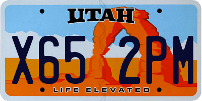 UT license plate X652PM