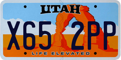 UT license plate X652PP