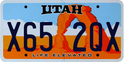 UT license plate X652QX