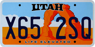 UT license plate X652SQ