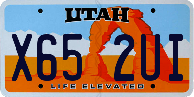 UT license plate X652UI