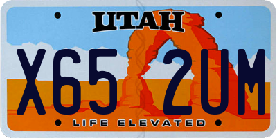UT license plate X652UM