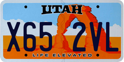 UT license plate X652VL
