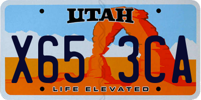 UT license plate X653CA