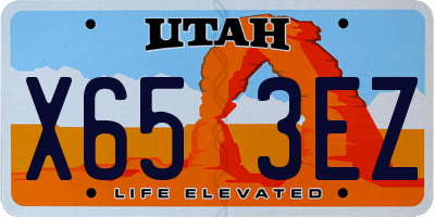 UT license plate X653EZ