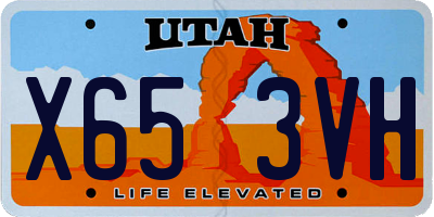 UT license plate X653VH