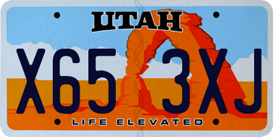 UT license plate X653XJ