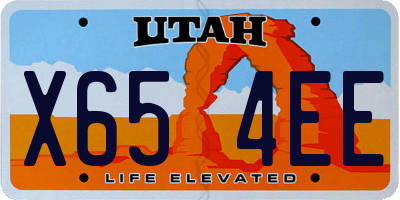 UT license plate X654EE