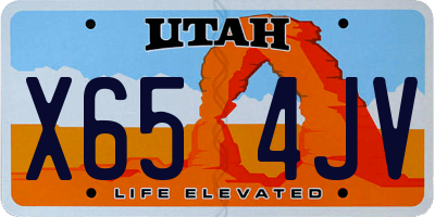 UT license plate X654JV