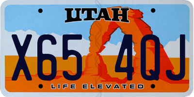 UT license plate X654QJ