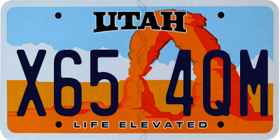 UT license plate X654QM