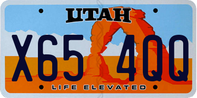 UT license plate X654QQ