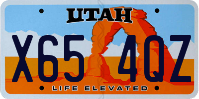 UT license plate X654QZ