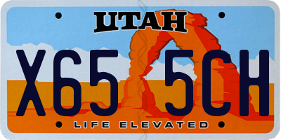 UT license plate X655CH