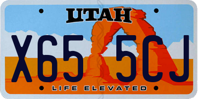UT license plate X655CJ