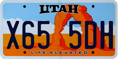 UT license plate X655DH