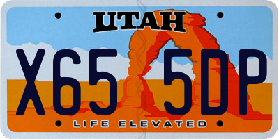 UT license plate X655DP