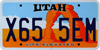 UT license plate X655EM