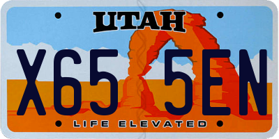 UT license plate X655EN