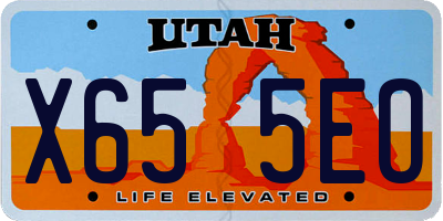 UT license plate X655EO