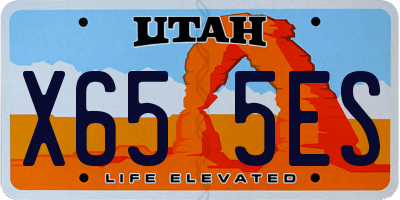 UT license plate X655ES