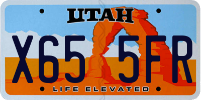 UT license plate X655FR