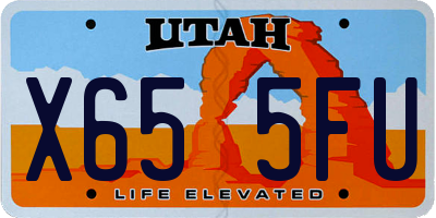 UT license plate X655FU