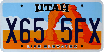 UT license plate X655FX