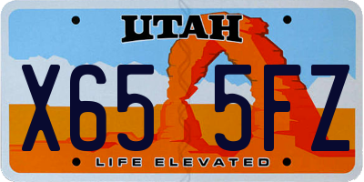 UT license plate X655FZ