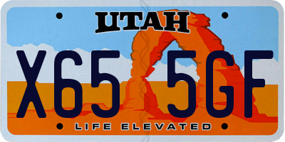 UT license plate X655GF