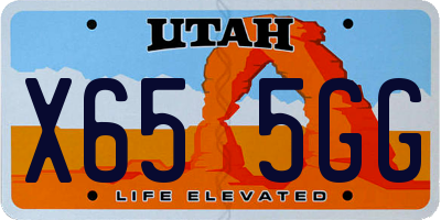 UT license plate X655GG