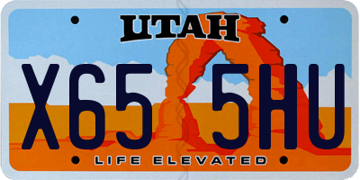 UT license plate X655HU