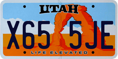 UT license plate X655JE