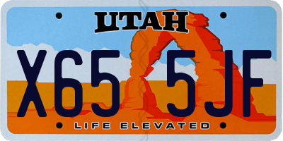 UT license plate X655JF