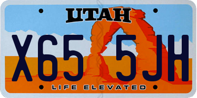 UT license plate X655JH