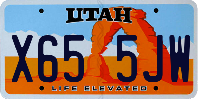 UT license plate X655JW