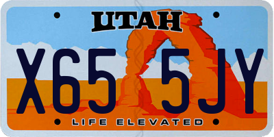 UT license plate X655JY