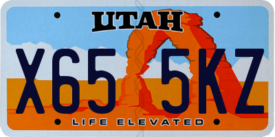 UT license plate X655KZ