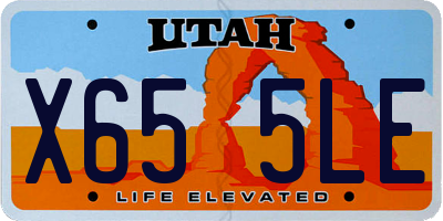 UT license plate X655LE
