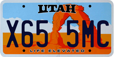UT license plate X655MC