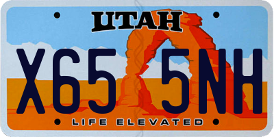 UT license plate X655NH