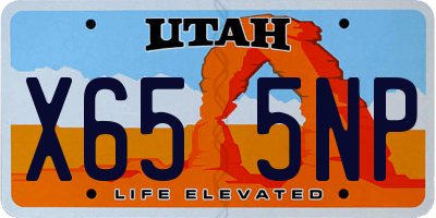 UT license plate X655NP