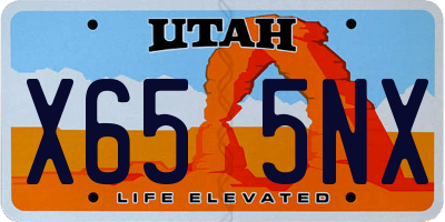 UT license plate X655NX